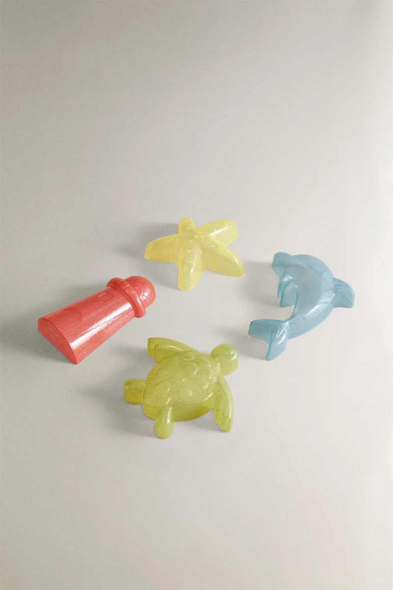 PACK OF KIDS' GLITTER BEACH MOLDS (PACK OF 4)