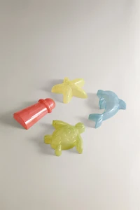 PACK OF KIDS' GLITTER BEACH MOLDS (PACK OF 4)