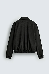 FAUX SUEDE RELAXED FIT JACKET