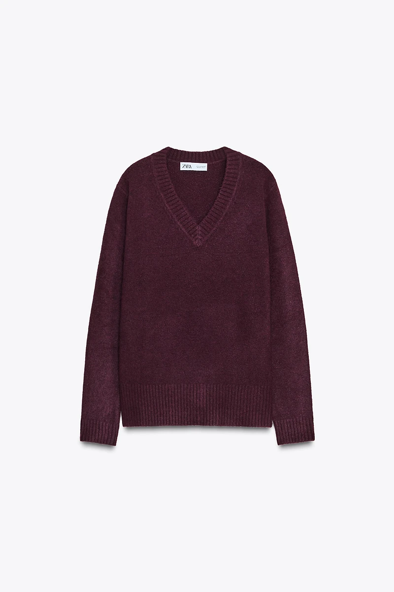 PULL EN MAILLE COL V