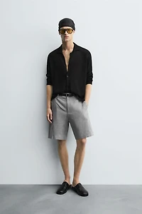 COTTON LINEN SHORTS