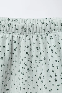 ENSEMBLE VESTE T-SHIRT 2 EN 1 ET PANTALON À FLEURS