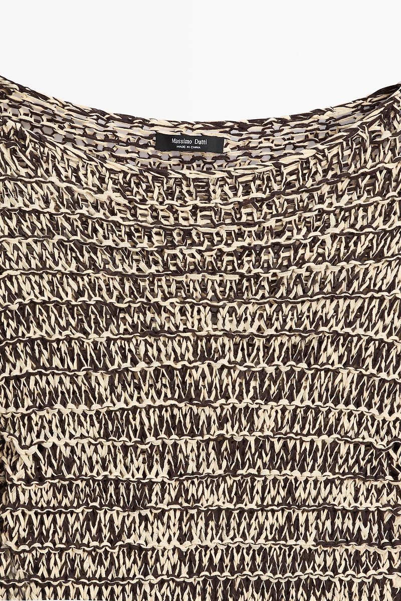 Marled knit sweater