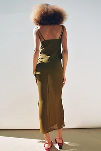 TOP ASYMÉTRIQUE TEXTURÉ SEMI-TRANSPARENT