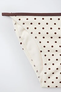 6-14 YEARS/ TRIANGLE POLKA DOT TEXTURED BIKINI