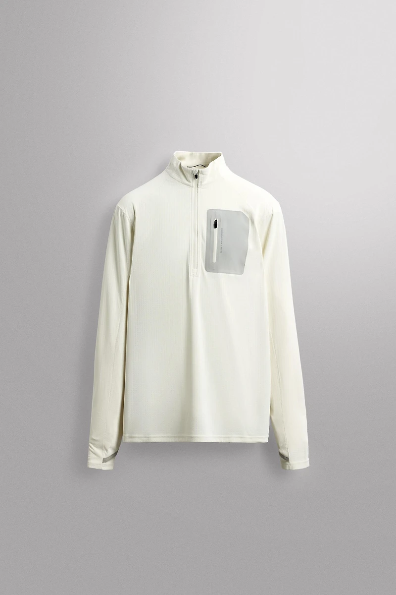 T-SHIRT TECHNIQUE COL ZIPPÉ