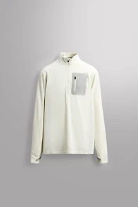 T-SHIRT TECHNIQUE COL ZIPPÉ