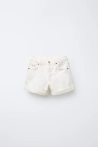 EMBROIDERED FLORAL HIGH WAIST DENIM SHORTS