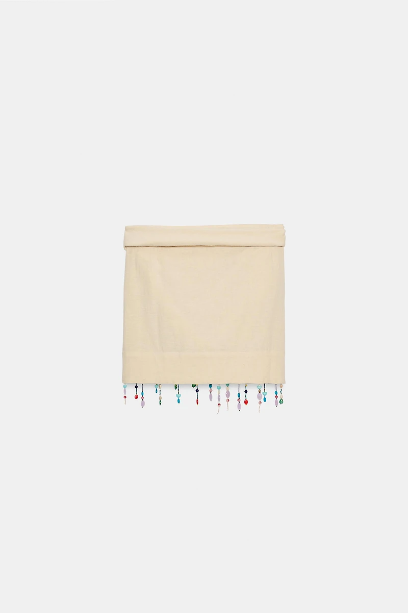 BEADED PAREO SKIRT