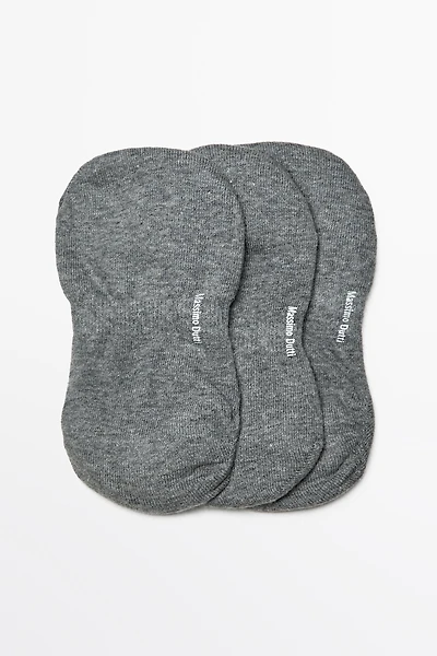 Pack of 3 pairs no-show cotton blend socks