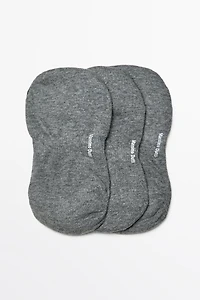 Pack of 3 pairs no-show cotton blend socks