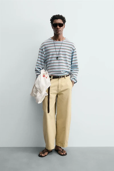 STRIPED JACQUARD T-SHIRT