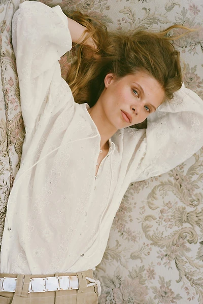 EMBROIDERED SEQUIN BLOUSE