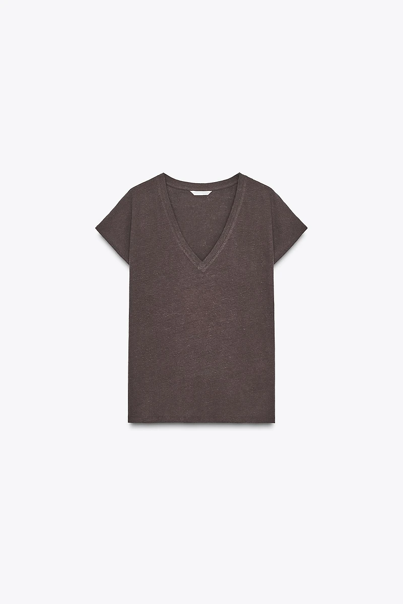 COTTON LINEN T-SHIRT