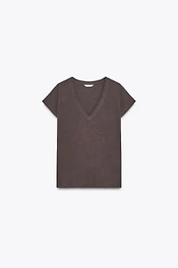 COTTON LINEN T-SHIRT