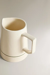 STONEWARE COFFEE SHOP CREAM PITCHER
