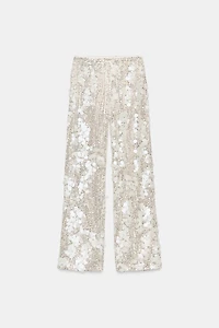 SEQUIN FLOWY PANTS