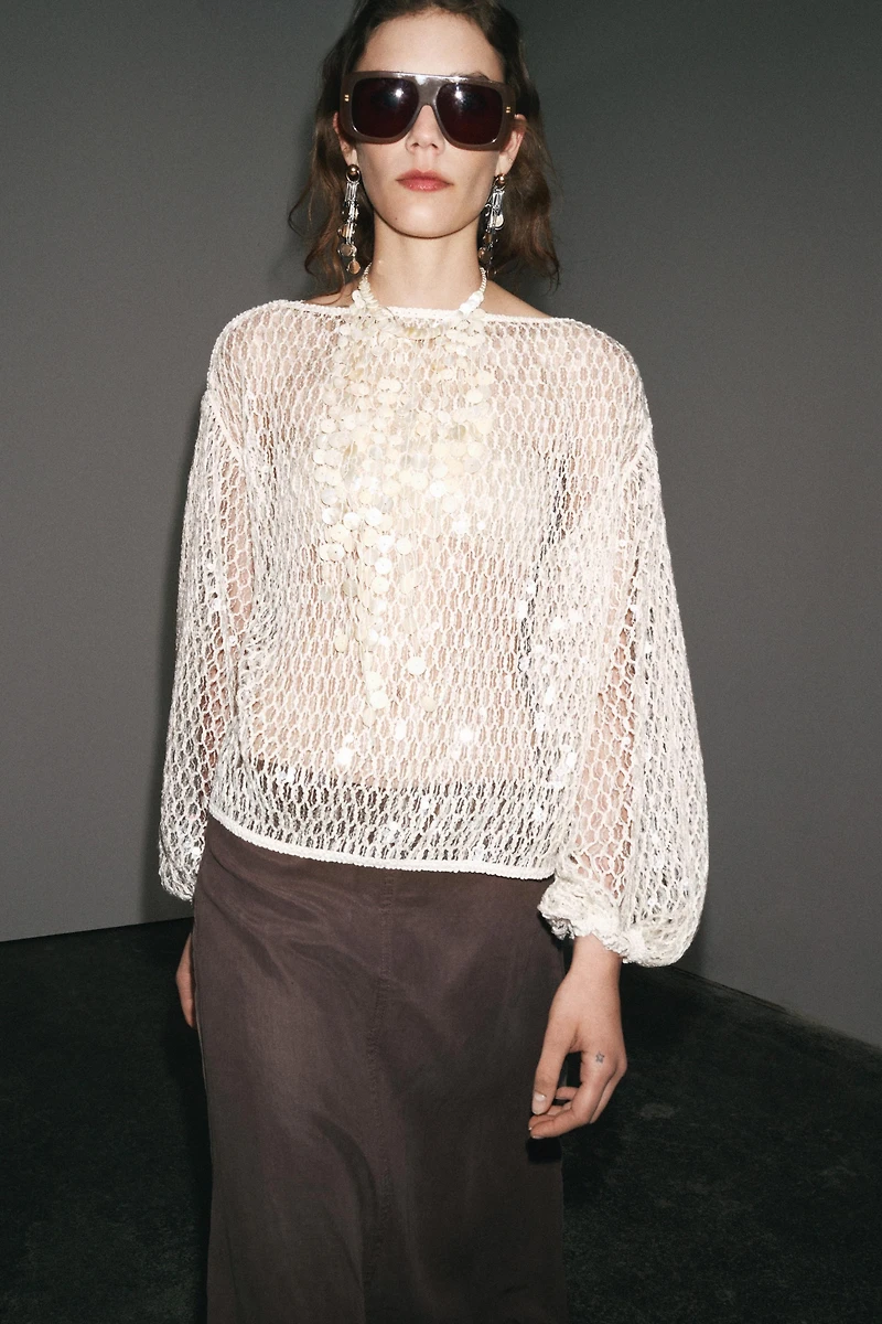 ZW COLLECTION SEQUIN TOP