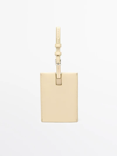 Nappa leather luggage tag