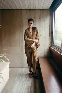 100% VISCOSE PRINTED DRESS