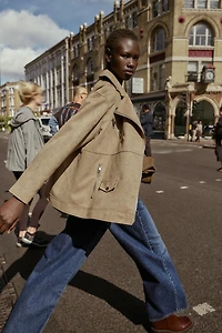 FAUX SUEDE BIKER JACKET