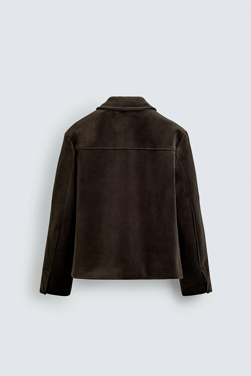 BLOUSON REGULAR FIT EN VELOURS