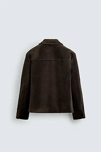 BLOUSON REGULAR FIT EN VELOURS