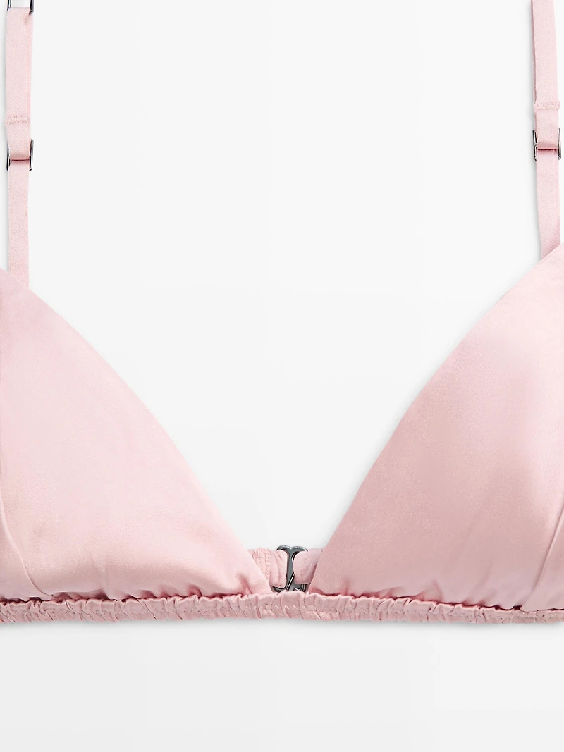 Silk triangle top