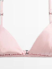 Silk triangle top