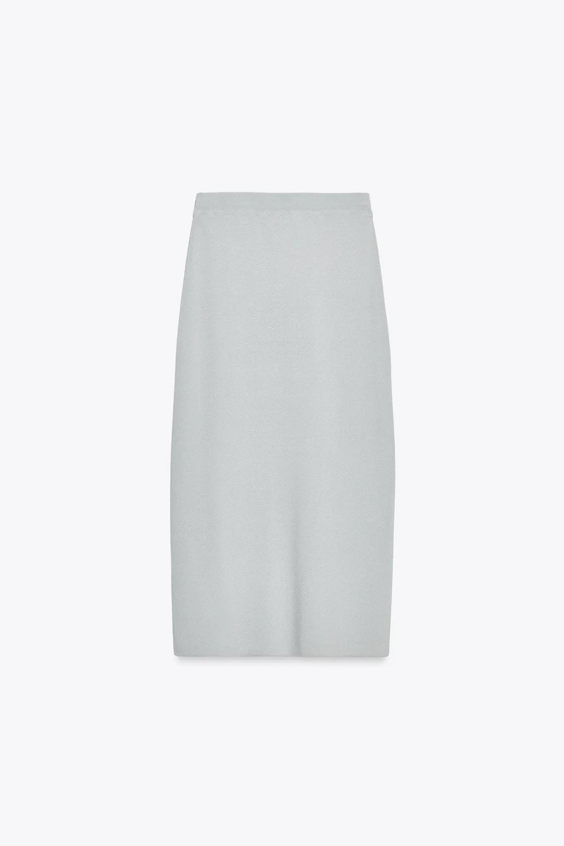 PLAIN KNIT MIDI SKIRT