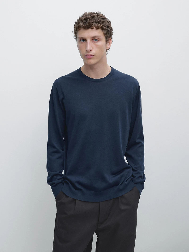 Merino wool knit sweater