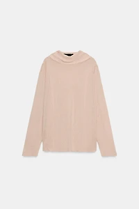 CRUMPLED EFFECT BOW KNIT JUMPER