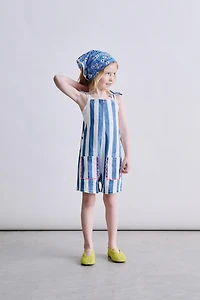 SHORT WAVY STRIPED JUMPSUIT