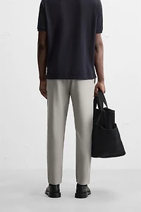 TEXTURED STRETCH PANTS