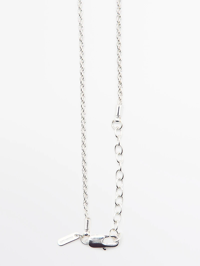 Chain necklace with natural stone