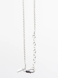 Chain necklace with natural stone