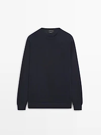 100% merino wool knit sweater