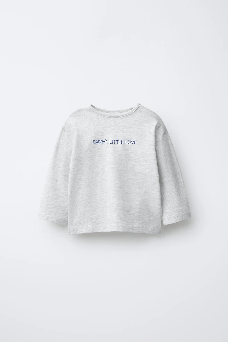 THREE-PACK OF STRIPED T-SHIRTS WITH EMBROIDERED TEXT