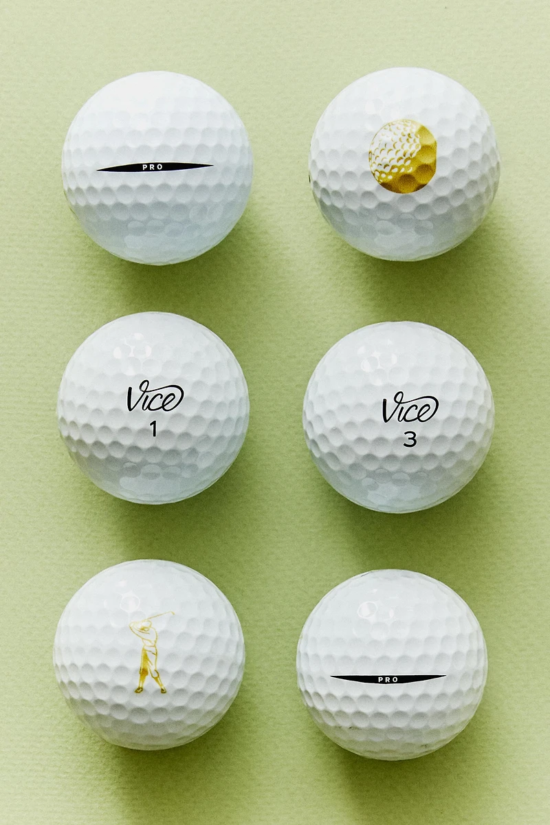 PACK DE 6 BALLES DE GOLF VICE PRO IMPAIRES