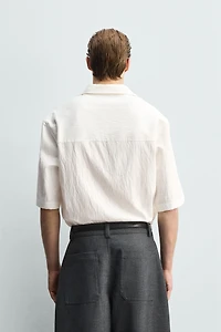 TEXTURED STRIPED POLO SHIRT