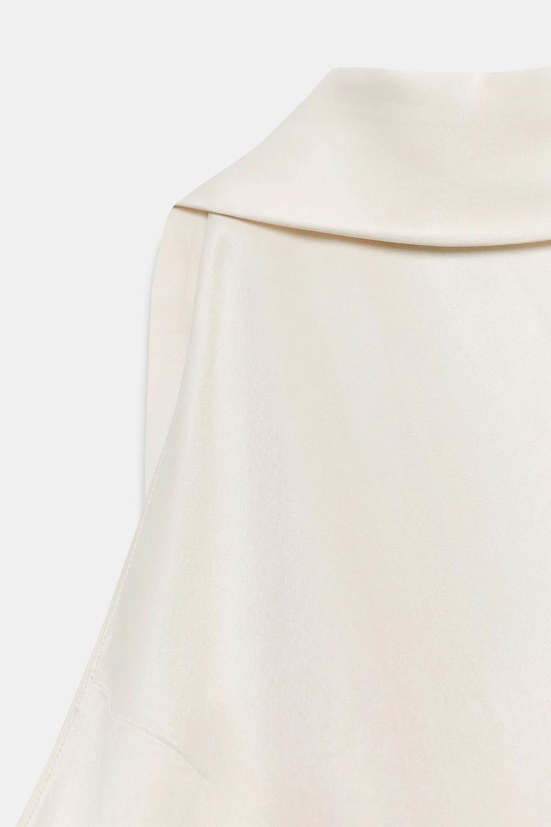 ZW COLLECTION ASYMMETRICAL TIE-NECK TOP