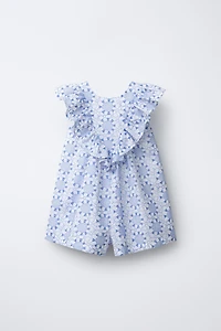 EMBROIDERED SHORT JUMPSUIT