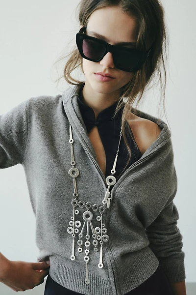 LONG CIRCLE LINK NECKLACE