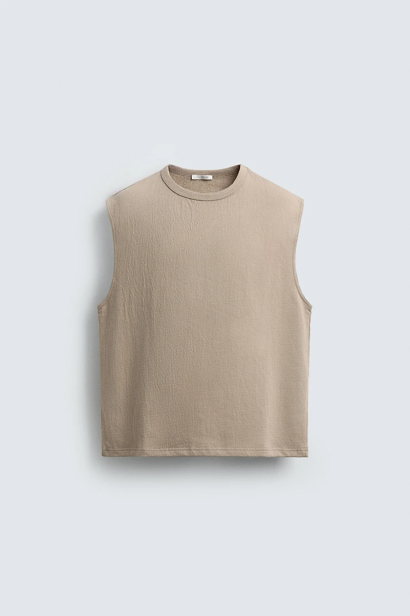 SWEAT DÉBARDEUR COUPE DÉCONTRACTÉE TEXTURÉ