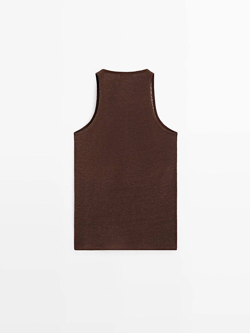100% linen strappy top