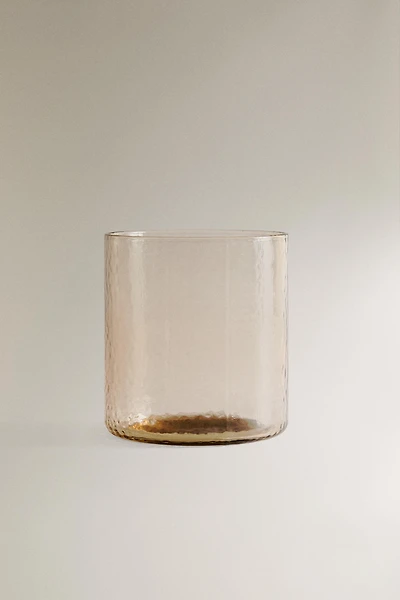 VERRE EN VERRE RECYCLABLE MARTELÉ