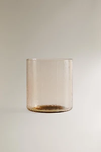 VERRE EN VERRE RECYCLABLE MARTELÉ