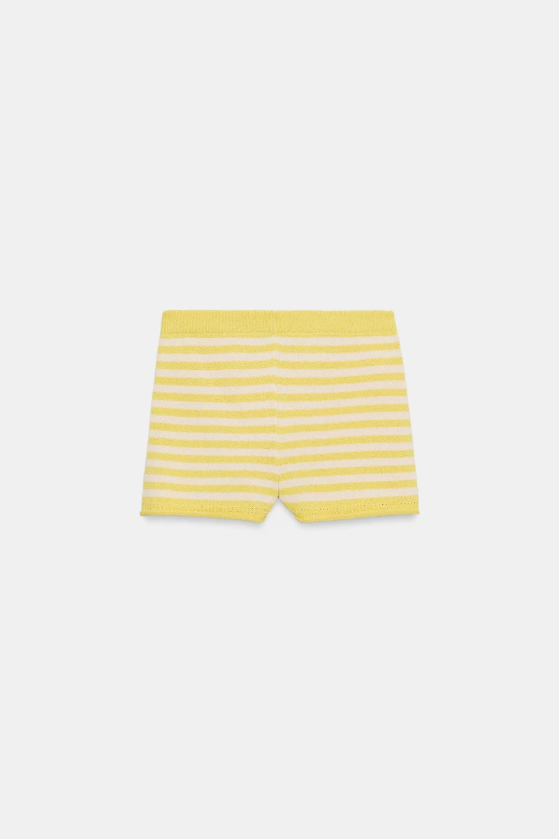 STRIPED KNIT SHORTS