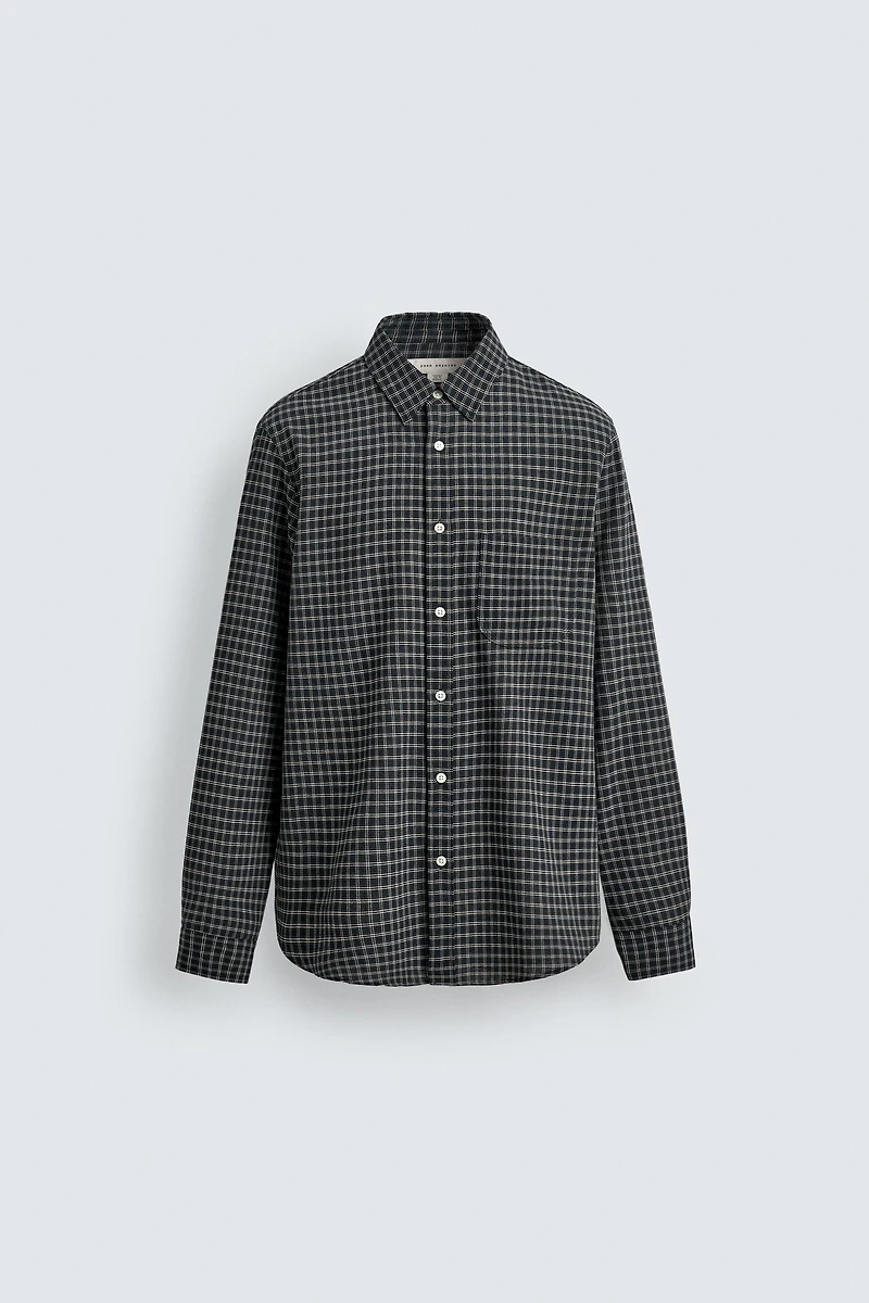 ORIGINS WOOL BLEND PLAID SHIRT