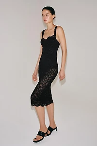 LACE MIDI DRESS
